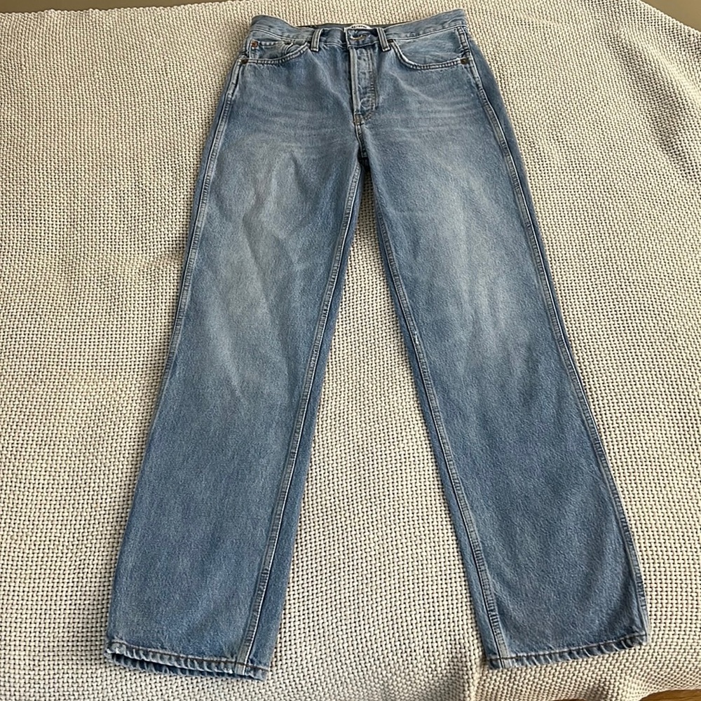 Re/done 90s High-Rise Straight Leg Jeans